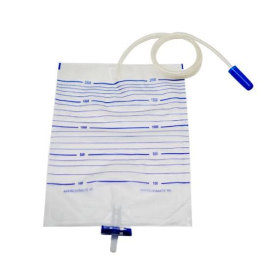 Urine Bag Collection Urinary Drainage Bag Disposable Sterilize Luxury Type 2000ml T Valve
