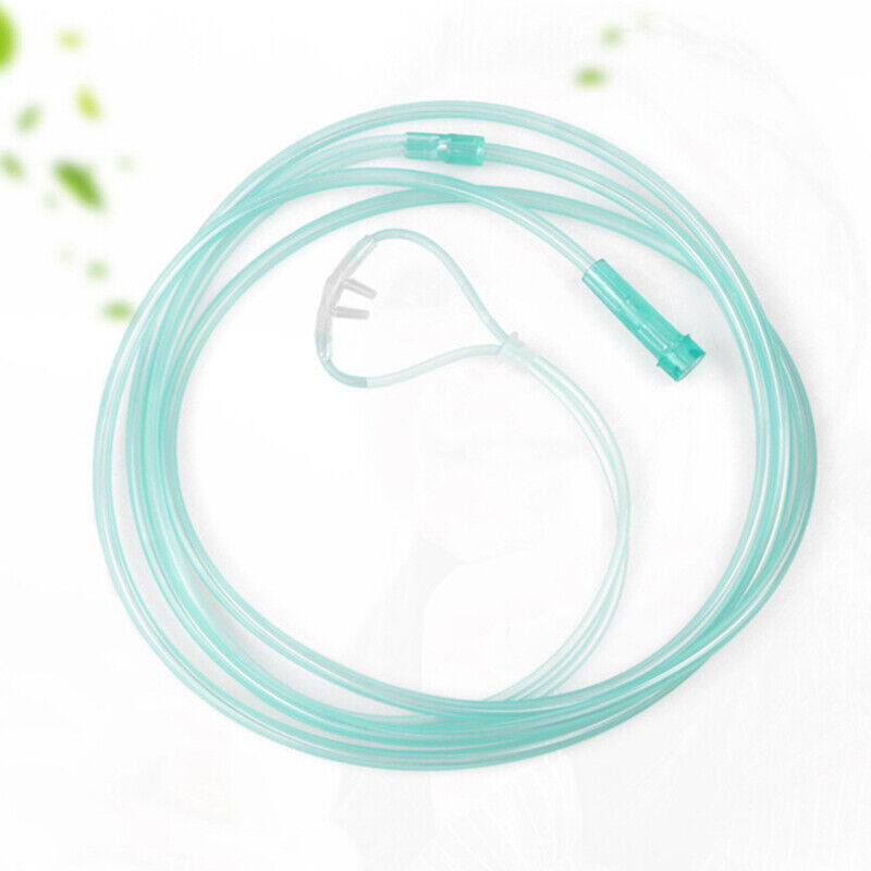 Medical Grade PVC Nasal Oxygen Tube Standard Curved Flared Soft Prongs Oxygen Tube