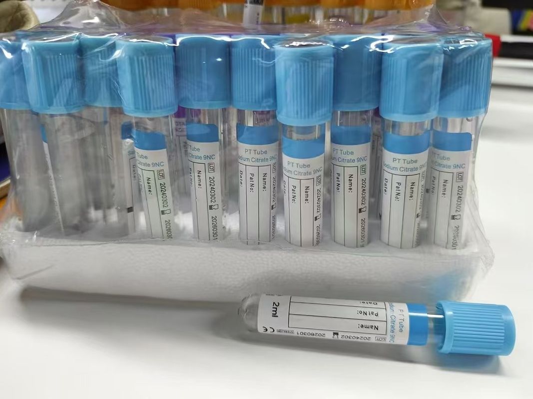 PT Tube Laboratory Test Sodium Citrate Vacuum Blood Collection PT Tube With Blue Top