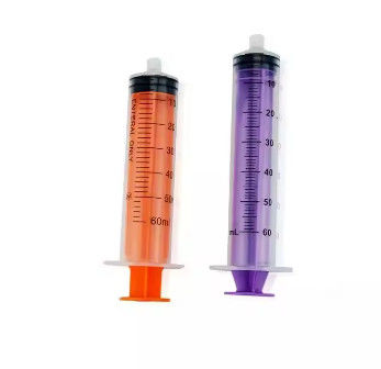 Disposable Medical Feeding Syringe Plastic Sterile 2ml 3ml 5ml 10ml 20ml 40ml 50ml 60ml100 Ml Without Needle