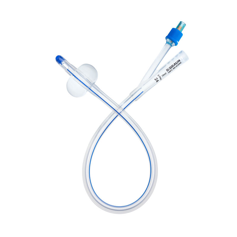 Disposable Medical 100% Silicone Medical 2 Way Or 3 Way Urinary Tube Silicone Foley Cateter
